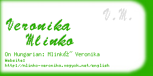 veronika mlinko business card